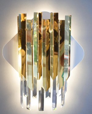Modern Golden Crystal Wall Light
