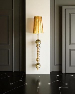 Textured Glass and Crystal Wall Light