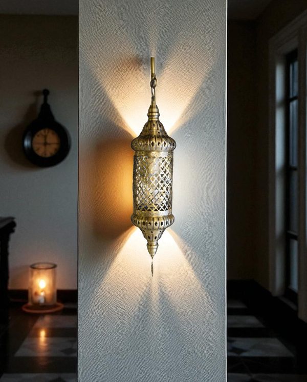Vintage Moroccan Lantern Wall Light