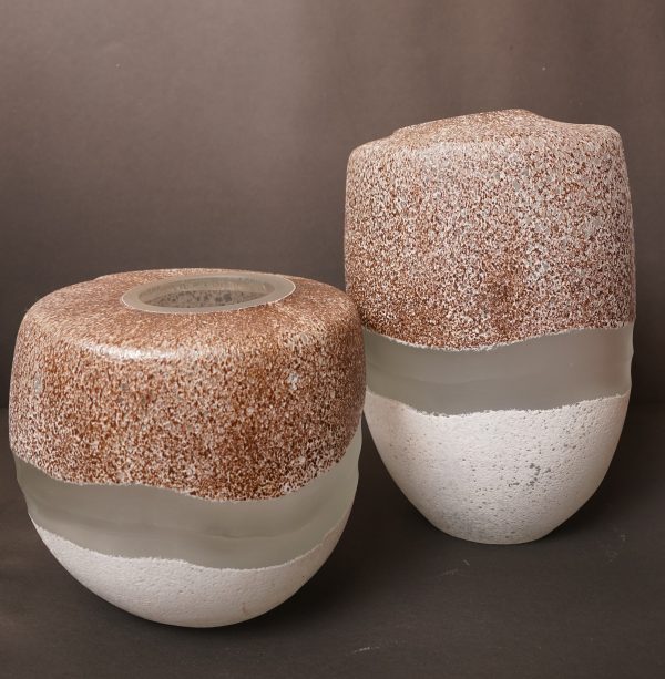 33 Rustic Stone-Effect Glass Vase