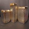 Golden & Silver Textured Metallic Vase