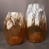 Amber & Marble Swirl Designer Glass Vase