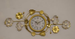 DSC_0688 Elegant Gold Floral Wall Clock