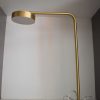 Minimalist LED Brass Desk Lamp with Matte Black Base