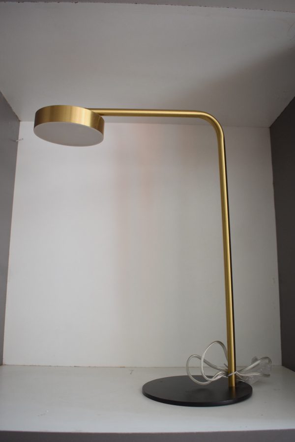 DSC_0701 Minimalist LED Brass Desk Lamp with Matte Black Base