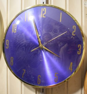 DSC_0783 Modern Metallic Purple Wall Clock