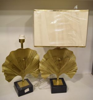 DSC_0828 Luxury Gold Leaf Table Lamp-Pair