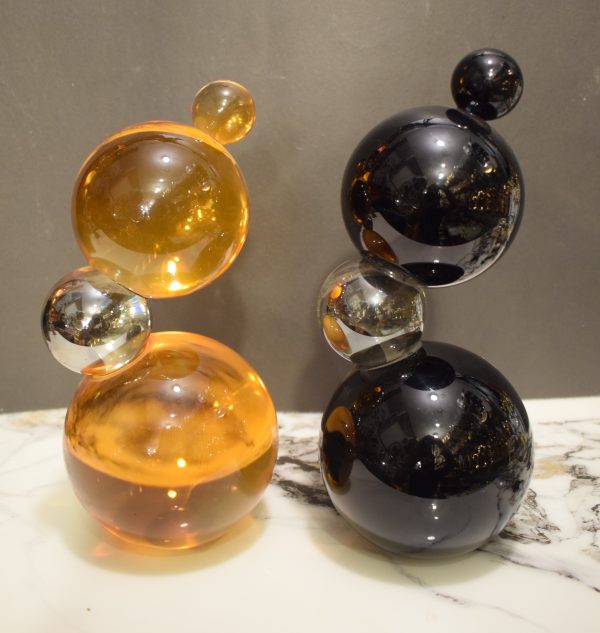 Contemporary Stacked Glass Sphere Sculptures