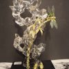 Crystal Bamboo & Dragonfly Sculpture
