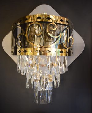 Vintage Ornate Crystal Wall Light