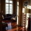 Gold Sphere Stack Floor Lamp