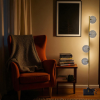 Modern Gold Glass Globe Floor Lamp – 4-Light