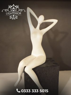 Minimalist Sitting Lady Sculpture