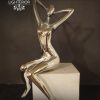 Silver Relaxed Lady Figurine