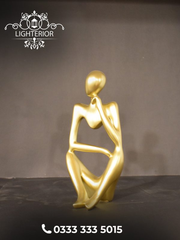 Golden Thinker Abstract Sculpture