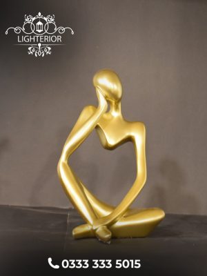 Golden Meditative Abstract Sculpture